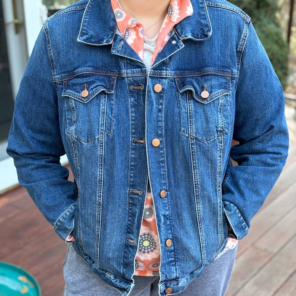 Loft Denim Jacket- Mid Wash, Plus Size